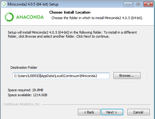 Image: Miniconda Install 2